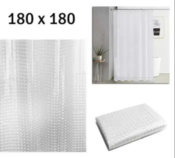 Perde dushi AG655D, 180x180cm, efekt 3D, e papërshkueshme nga uji