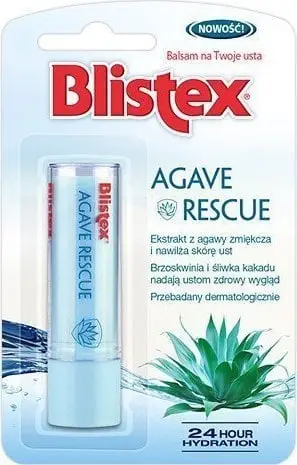 Balsam buzësh Blistex Agave Rescue, 3.7g, hidratues, transparent