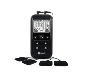 Aparat elektrostimulues EMS TENS, 2 kanale, ekran i madh, i bardhë