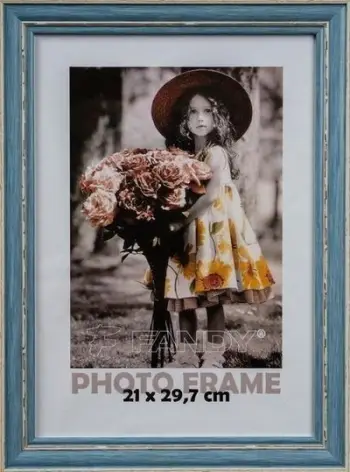 Kornizë fotografish Fandy Valleta, plastike, 21x29.7cm, blu e zbehtë