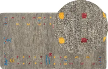 Tapet Beliani SEYMEN, lesh Gabbeh, 80x150 cm, gri