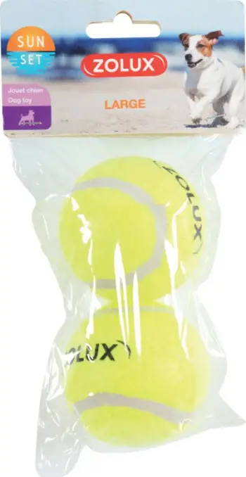 Top lodër për qen Zolux Sunset Ball Large, 5.8cm, set 2 copë, e verdhë fluo