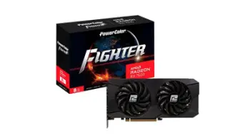 Kartë grafike PowerColor Radeon RX 7600 Fighter 2.0, 8GB GDDR6, 128 bit, e zezë