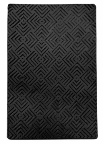 Tapet Heinner Home Dover, drejtkëndor 80 x 150 cm, model gjeometrik, i zi
