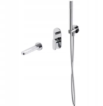 Set i fshehur për vaskë dhe dush Cersanit Crea Inverto, njëlevësh, EasyCLEAN, krom