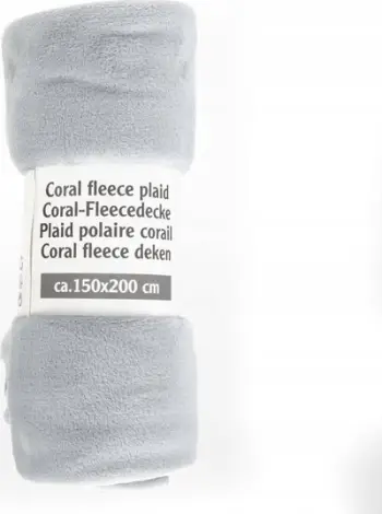 Batanije Granna Coral Fleece, 150x200 cm, mikrofibër, gri e lehtë