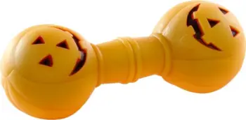 Lodër për qen Dingo Halloween Barbell Pumpkin, vinyl, 17cm, portokalli