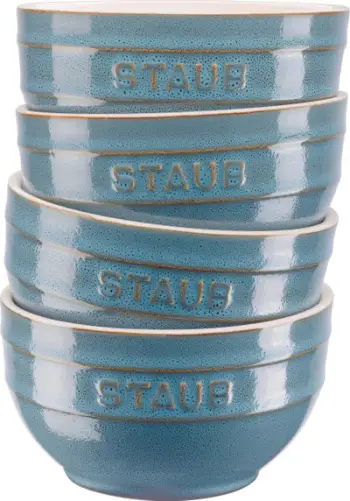 Set tasa qeramike STAUB, 4 copë, të rrumbullakët, shumëngjyrëshe