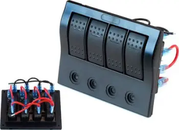 Panel ndërprerës TurboWorks F Switch Panel, 12V 24V, IP68, i zi