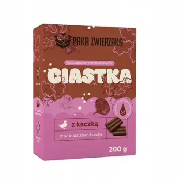 Shportëza për qen Paka Zwierzaka Ciastka, rosë dhe panxhar, pa gluten, 200g