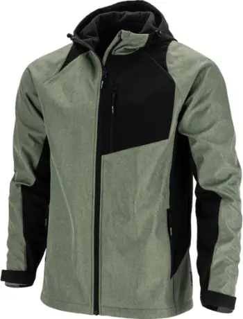 Jakne pune Lahti Pro Softshell, me kapuç, madhësia 3XL, CE, jeshile e zezë