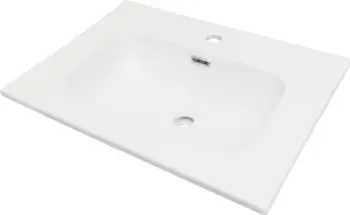 Lavaman Tubo White Ceramic CTU_6U6W, i futur në banak, i bardhë
