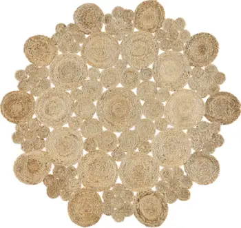 Qilim Beliani GERDEK, rrumbullak 135 cm, jute natyrale, bezhë