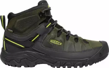 Çizme hiking Keen Targhee III Mid Waterproof, lëkurë, për meshkuj, jeshile Forest Night