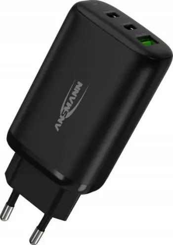 Karikues muri Ansmann Home Charger HC365PD, 65W, 2x USB C dhe USB A, i zi