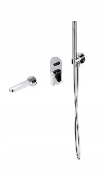 Set i integruar dushi dhe vaske Cersanit Inverto, 1 funksion, krom