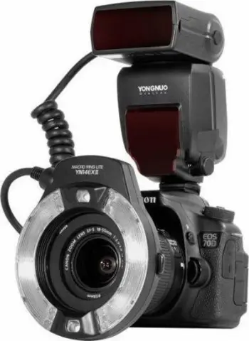 Blic unazë makro Yongnuo YN14EX II, TTL, për Canon EOS E TTL II, i zi