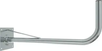 Mbajtës antene muror, për antena deri 80 cm, çelik i galvanizuar, argjendtë