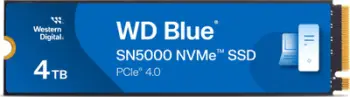 SSD WD Blue SN5000 (WDS400T4B0E), 4TB M.2 2280, PCI-E x4, Gen4 NVMe