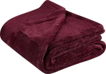 Batanije NAMDU Burgundy, 125 x 150 cm, mikrofiber, ngjyrë vishnje