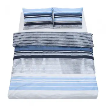 Set çarçafësh dopio Azul, 4 pjesë, 100% pambuk, blu