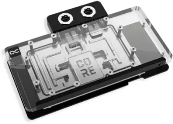 Bllok uji për kartë grafike Alphacool Core RX 9070 XT Asrock Steel Legend, aRGB, me backplate, transparent