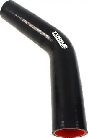 Koleno silikoni TurboWorks Pro, 45°, 51mm XL, e zezë