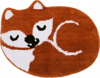 Tapet për fëmijë Red Fox, 62 x 50 cm, mikrofibër, shumëngjyrësh