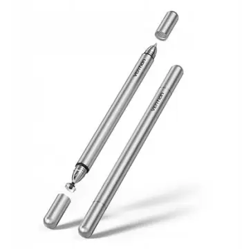 Laps stilus Vention 2 in 1, universal, aliazh alumini, gri