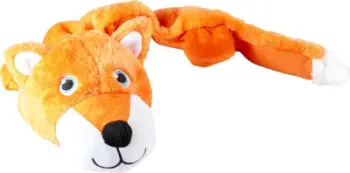 Lodër pelushi për qen Duvo Plus Squeaky Fox, me fishkëllimë, portokalli