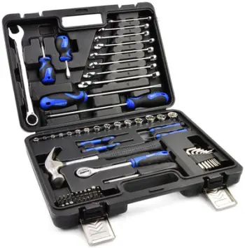 Set veglash Geko G10108, 73 copë, me kuti plastike, shumëngjyrësh