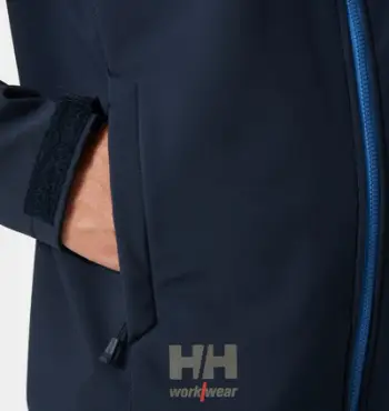 Xhaketë softshell Helly Hansen Oxford Hooded, punë, madhësia L, blu navy