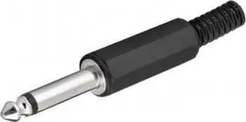 Fishë audio Valueline Jack 6.3mm, mono, mashkullore, e zezë