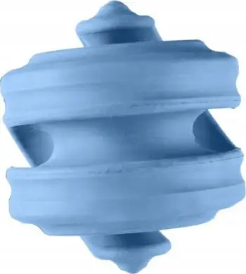 Lodër përtypëse për qen Chewtastic Gentle Geo Hex, gome natyrale, pastel blu