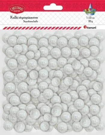 Topthat stiropori Hasta, sfera 10-12mm, 20g, të bardha
