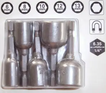 Set çelësash me koka Makita B-39154, 1/4", 5 copë