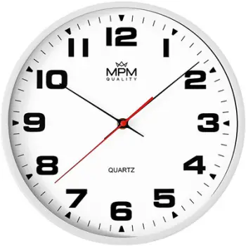 Orë muri MPM Quality E01.4463.0000, e bardhë