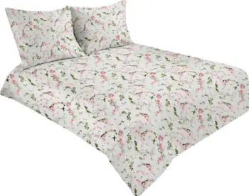 Komplet shtrati Multitex Satin Cotton Premium Exclusive 42, 220x200 cm, 3 pjesë, me lule