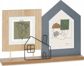 Kornizë fotografish Giftdecor House, dy foto, MDF, kafe dhe e zezë