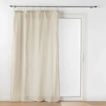 Perde Eyelet Jute Linen Look, 140x240 cm, polikoton, ngjyrë liri