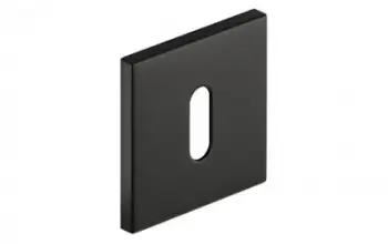 Rozetë dere Bottom Square Slim, katrore, për çelës, e zezë mat