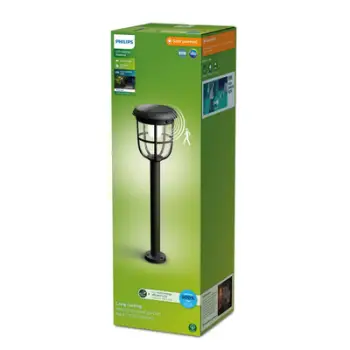 Dritë kopshti solare Philips Radii, LED 1.3W, me sensor lëvizjeje, e zezë
