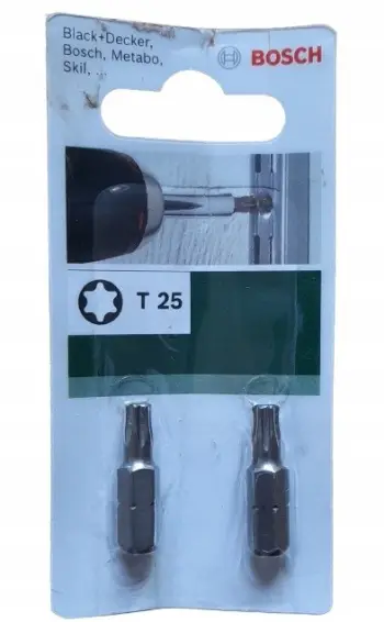 Set bitash Bosch 2609255935, T25, 6.3 mm, 2 copë
