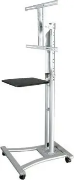 Mbajtëse dyshemeje për TV Lindy Floor Stand 40736, 27"-90", deri 50kg, argjendtë