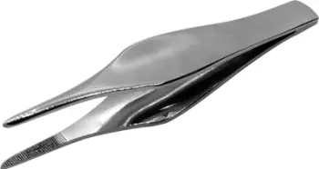 Pincetë profesionale Podoland Tweezers S, metalike, për pedikyr, argjendtë