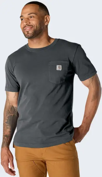 Bluzë Carhartt Irvine Relaxed, xhep në gjoks, madhësia XL, gri e errët