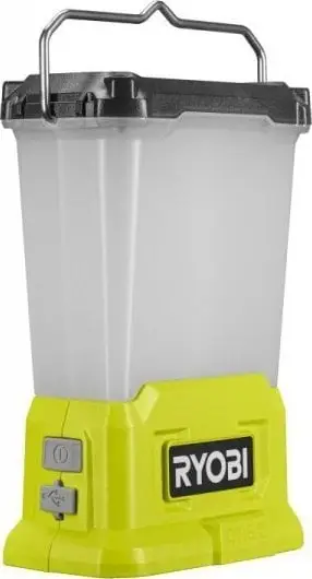 Dritë kampingu Ryobi 18V ONE+, 800 lumens, 3 nivele ndriçimi, portë USB