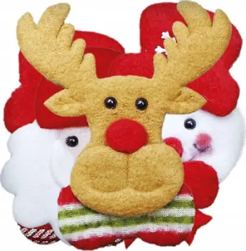 Dekorime tekstili Titanium Christmas, 4 copë, 6–9cm, shumëngjyrëshe