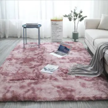 Tapet Strado Ombre Shaggy, 60x90 cm, antirrëshqitës, lejla rozë