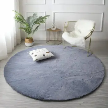 Tapet rrumbullak Strado Round Rug Rabbit, 120x120 cm, gri e çelët